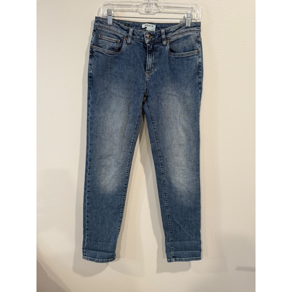 ORVIS Mid Rise Boyfriend Jeans Medium Wash‎ Denim Size 4 Made in Colombia